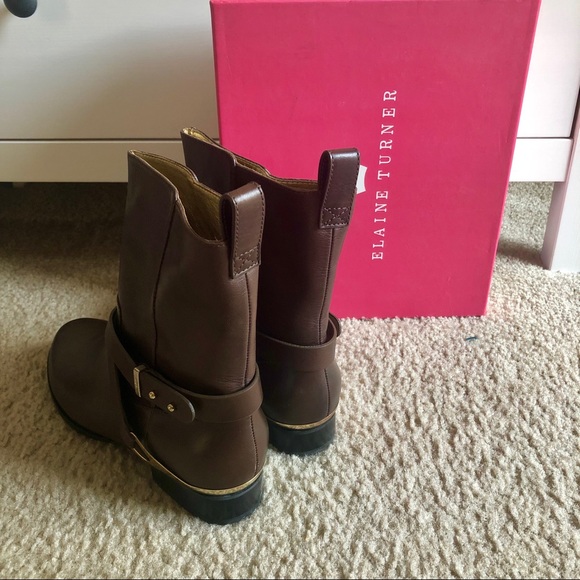 Elaine Turner Rowan Bowen Leather Buckle Mid Boot - Picture 6 of 8